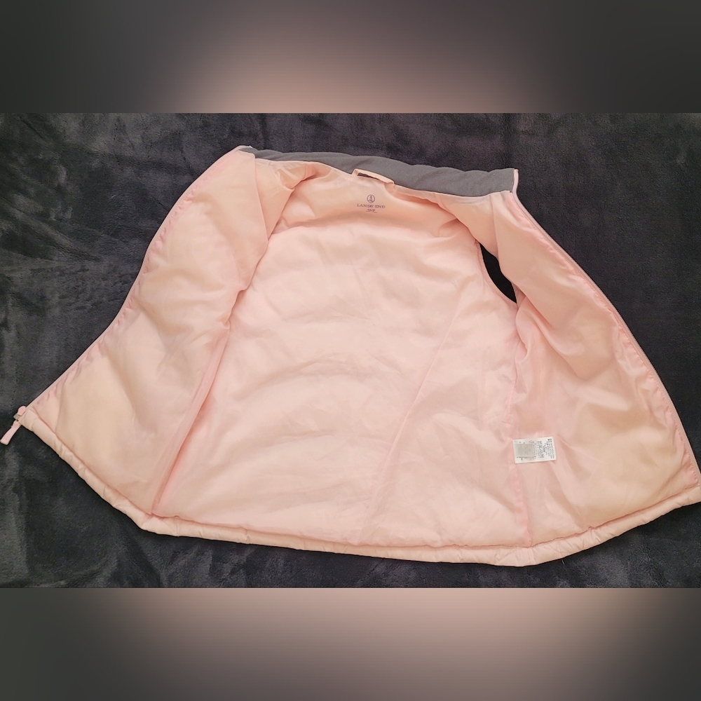 Lands' End Puffer Vest, Light Pink, Size XS/P - Picture 3 of 5